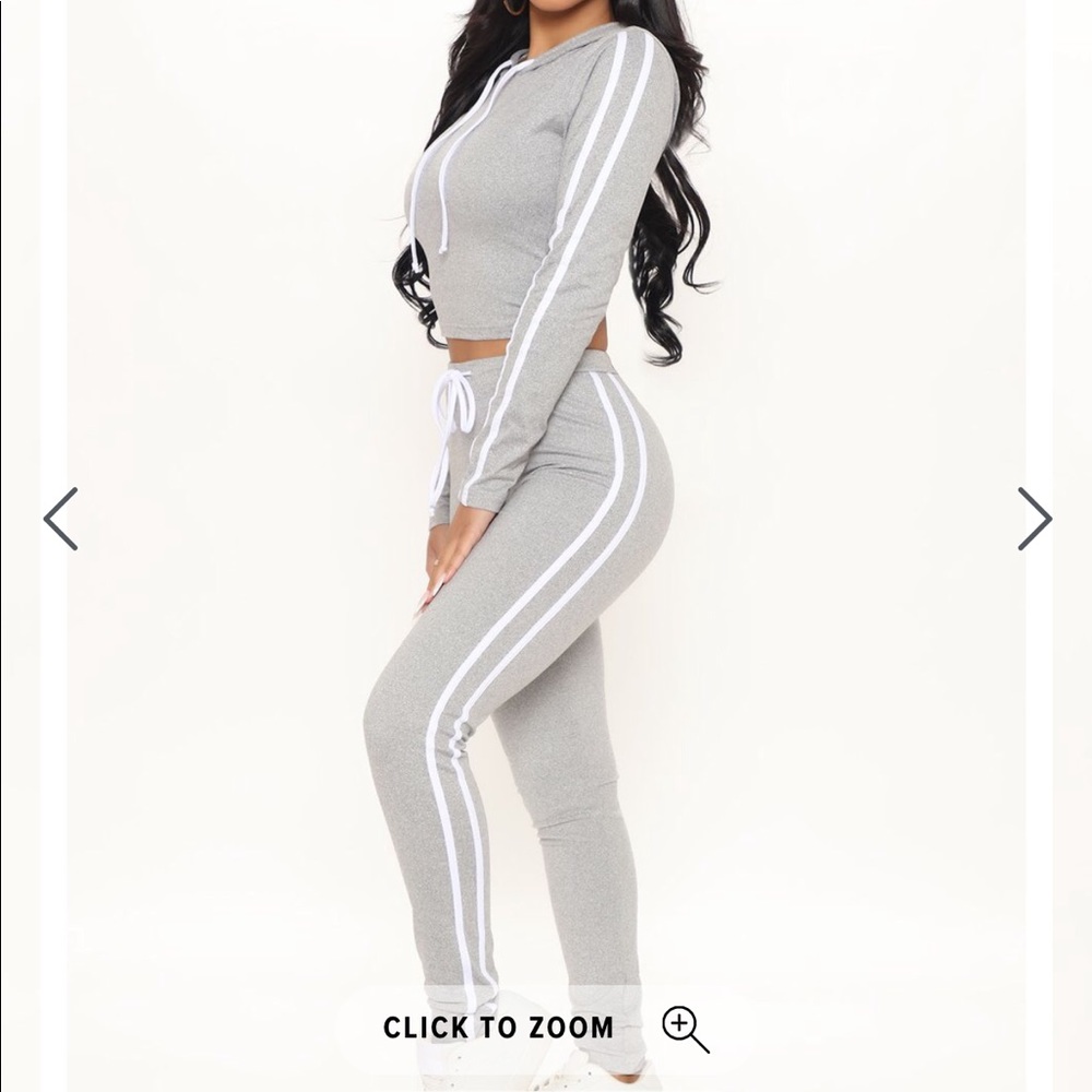 Fashion Nova Gray Two-Piece Set
